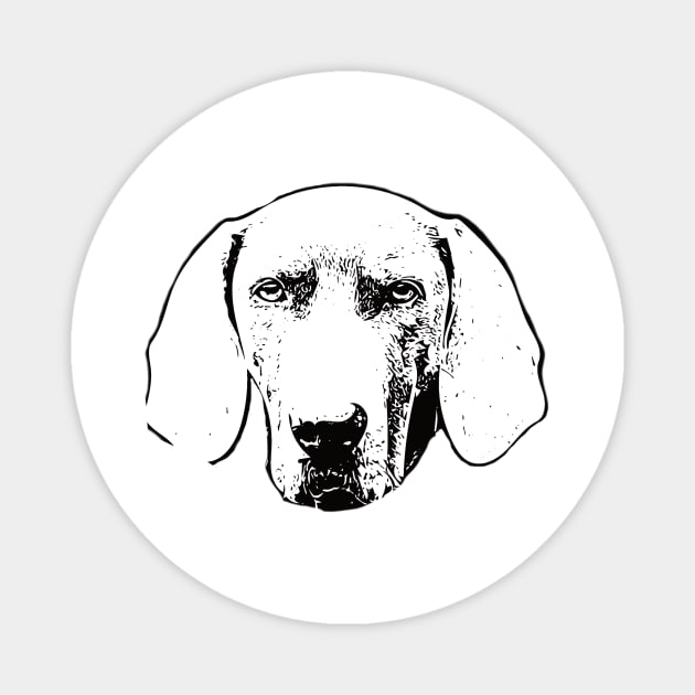 Weimaraner Face Design Magnet by DoggyStyles